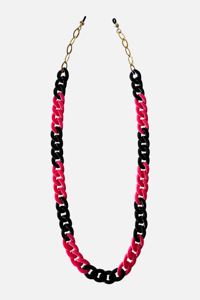 Glossy Black + Neon Pink