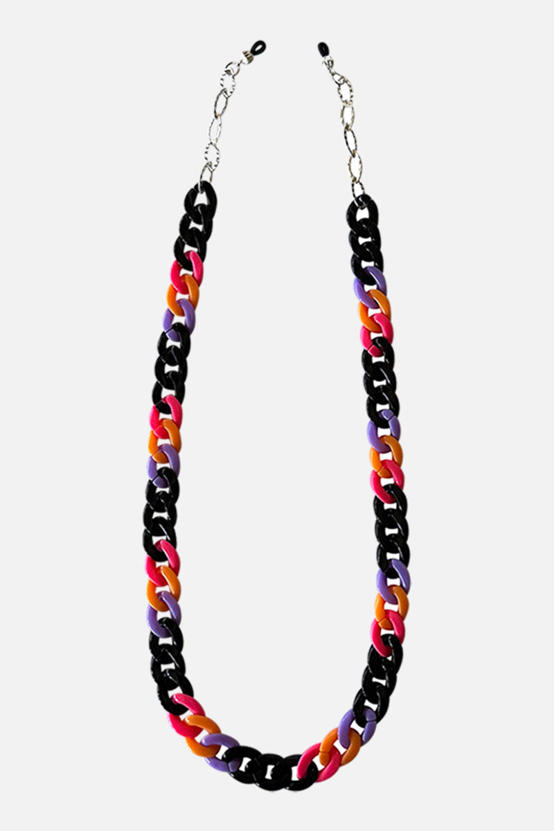 Glossy Black + Pop of Colors