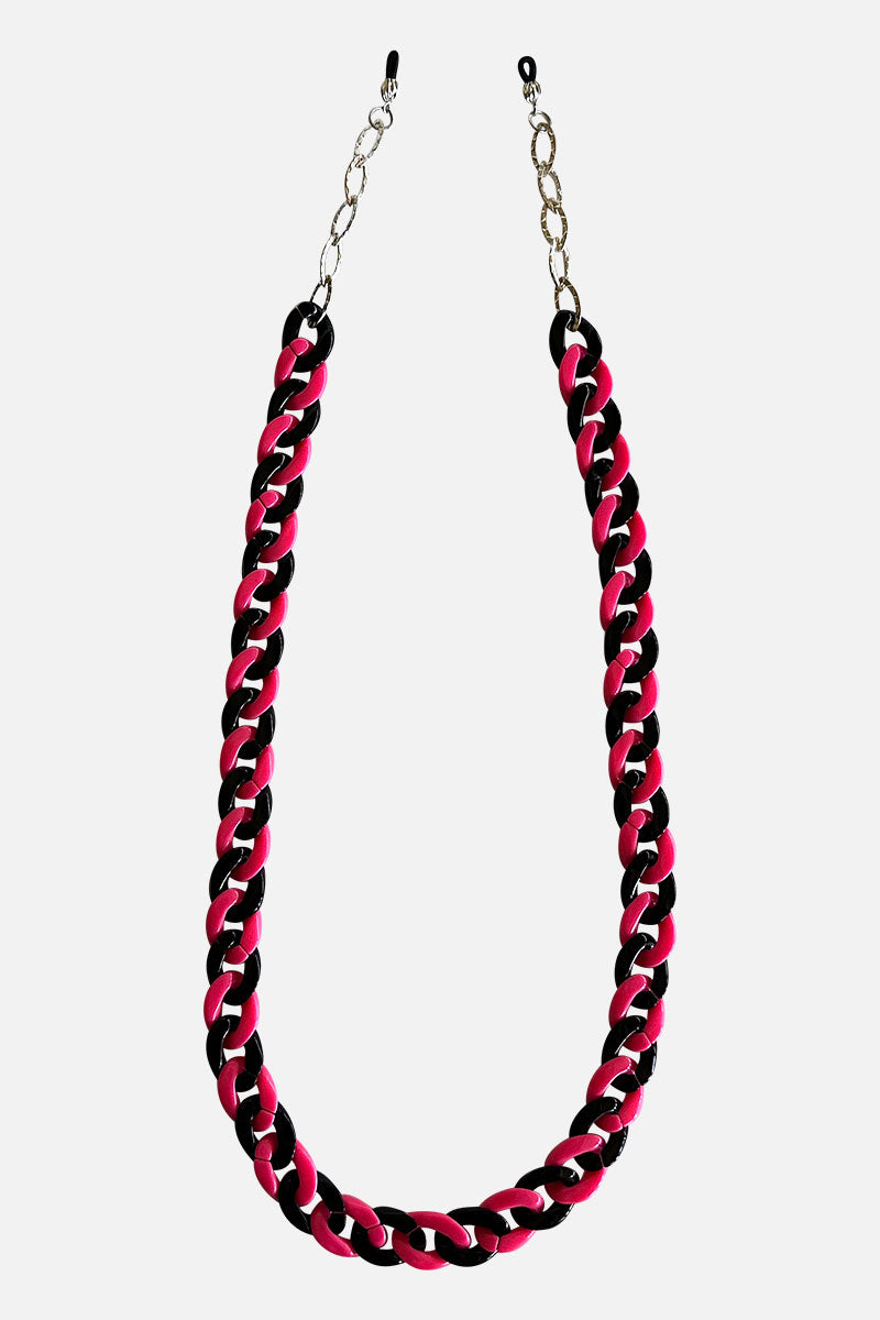 Glossy Black + Neon Pink