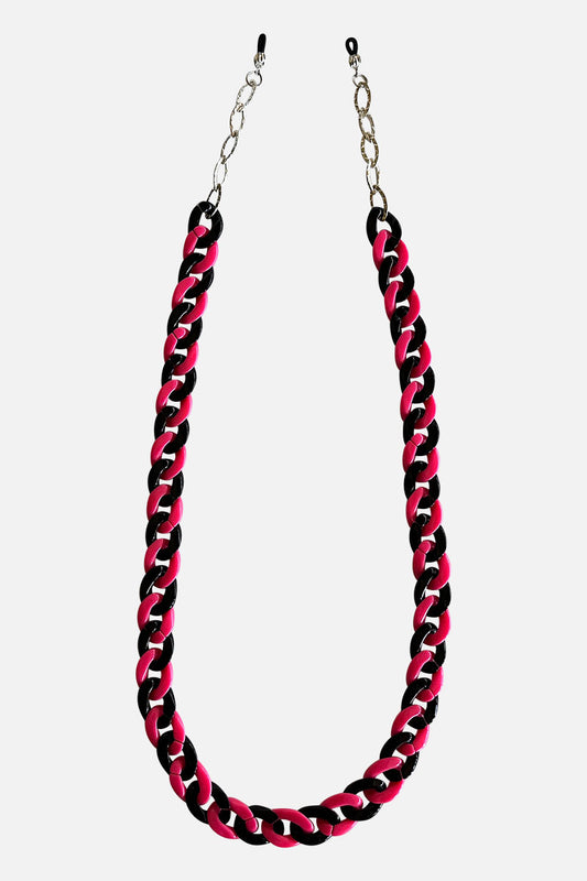 Glossy Black + Neon Pink