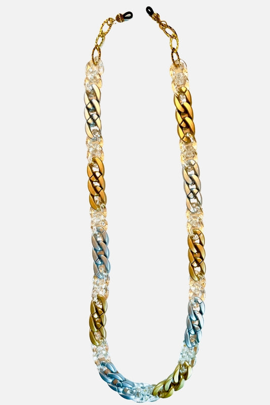 Matte Gold + Silver Sparkle
