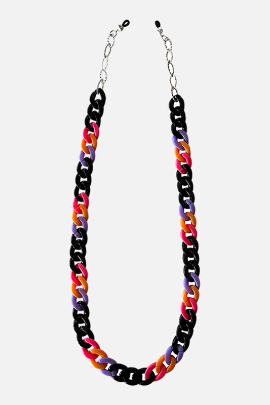 Glossy Black & Pop of Color Be Seen Chain