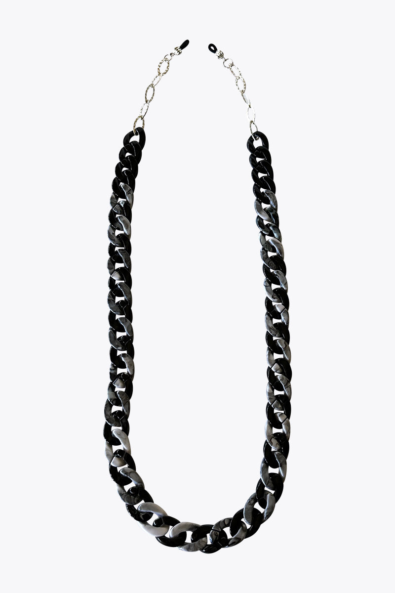 Glossy Black & White Marble Be Seen Chain