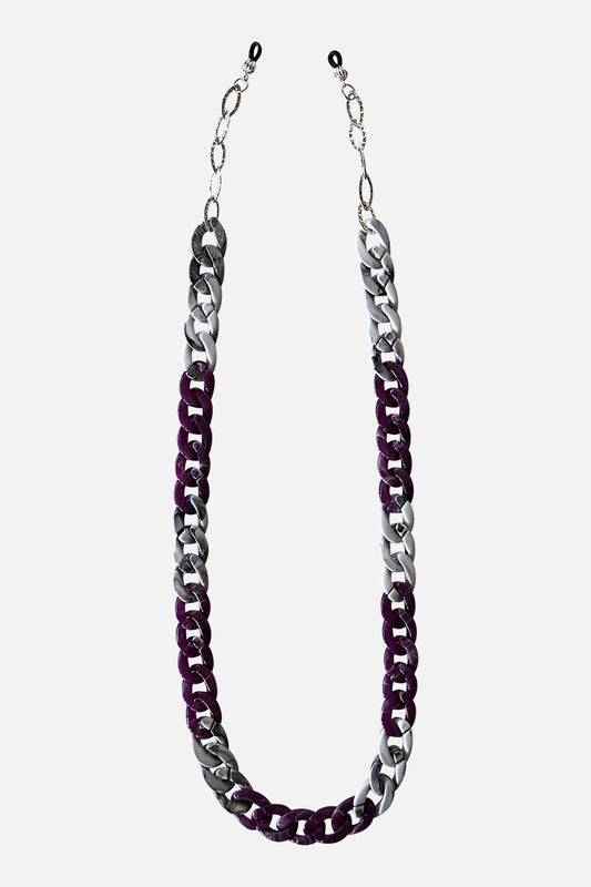 Purple & White Marble Be Seen Chain