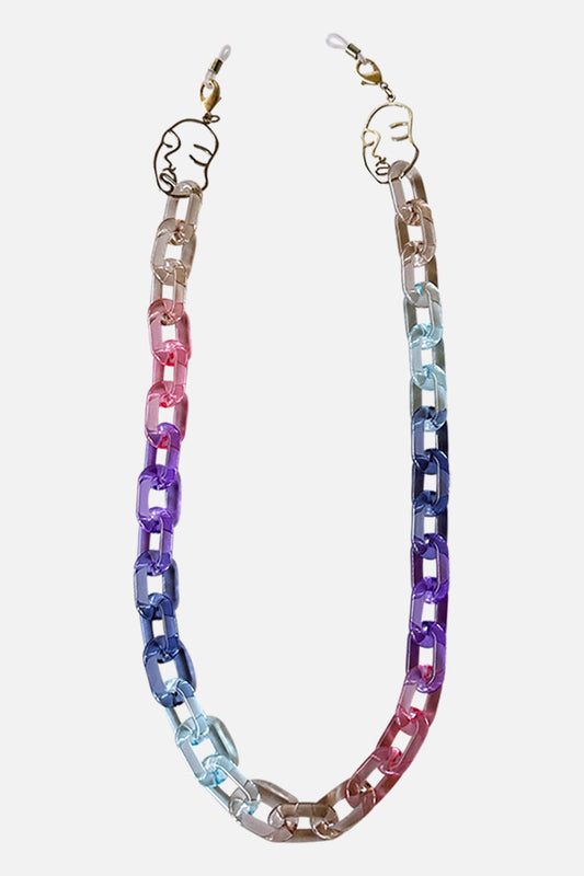 Pink, Purple & Blue Translucent Be Seen Chain